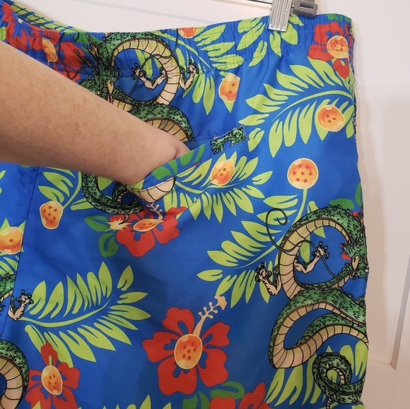Dragon Ball SIze XXL Swim Trunks Front Pockets & Rear Elastic Waist Hi Rise - Picture 13 of 14